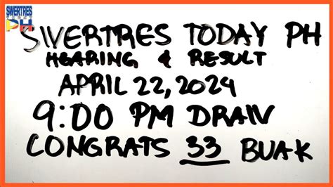 swertres hearing april 22 2024|Monday, April 22, 2024 .